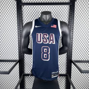 2024 Olympics USA Navy Blue #8 Kawhi Leonard Jersey - Image 1