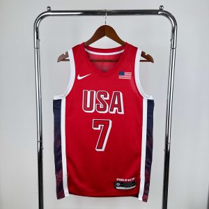 2024 Olympics USA Red #7 Kevin Durant Jersey - Image 1