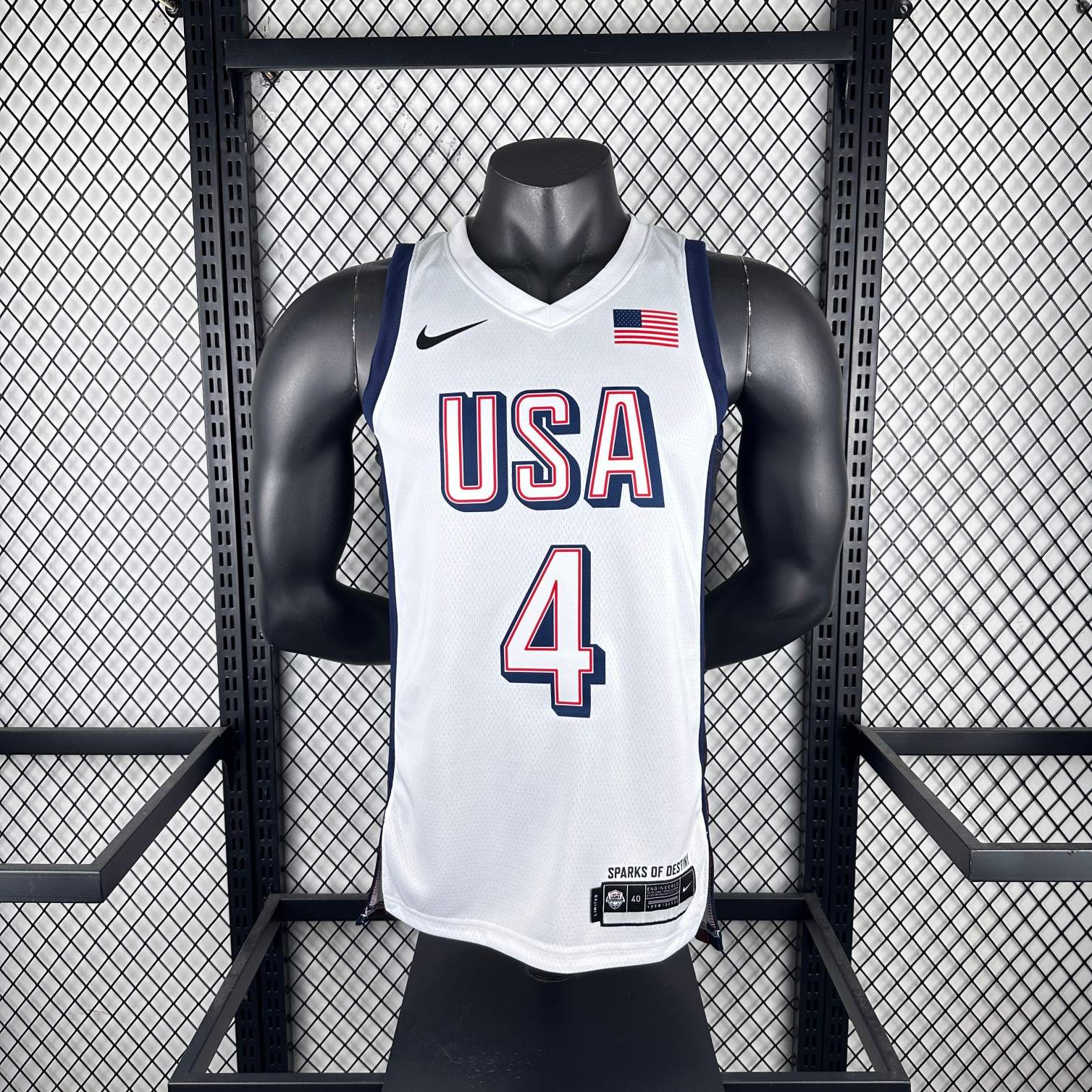 2024 olympics usa white #4 stephen curry jersey image 1 2024 Olympics USA White #4 Stephen Curry Jersey - Image 1