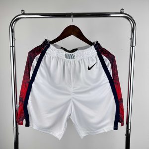 2024 Olympics USA White Basketball Shorts - Image 1