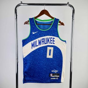 2024 Season Milwaukee Bucks City Edition #0 Damian Lillard Jersey - Image 1