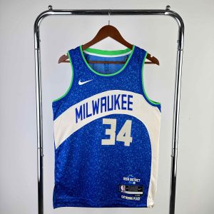 2024 Season Milwaukee Bucks City Edition #34 Giannis Antetokounmpo Jersey - Image 1