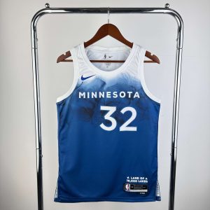 2024 Season Minnesota Timberwolves City Edition #32 Karl-Anthony Towns Jersey - Image 1