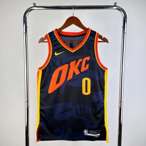 2024 Season Oklahoma City Thunder City Edition #0 Russell Westbrook Jersey - Image 1