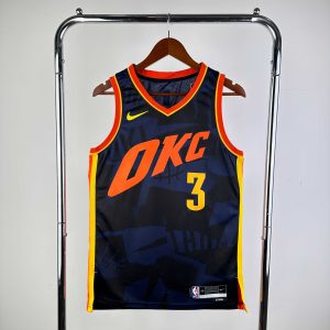 2024 Season Oklahoma City Thunder City Edition #3 Josh Giddey Jersey - Image 1