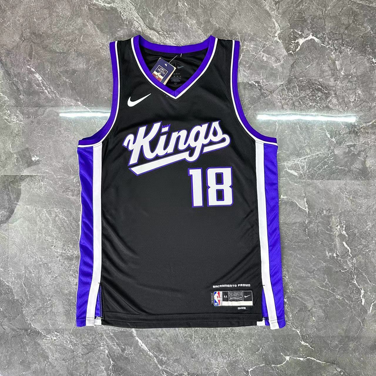 2024 season sacramento kings black #18 russell westbrook jersey image 1 2024 Season Sacramento Kings Black #18 Russell Westbrook Jersey - Image 1