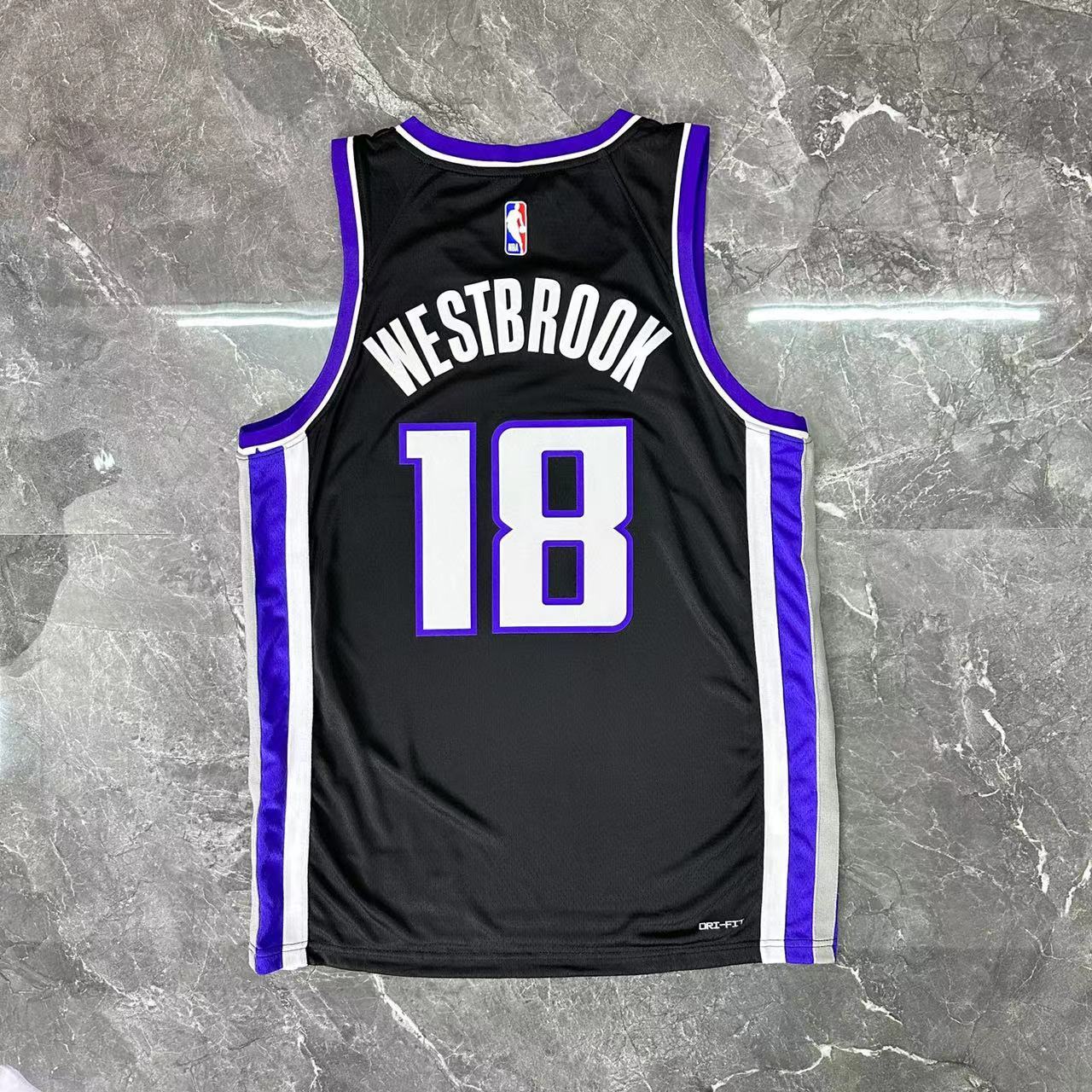 2024 season sacramento kings black #18 russell westbrook jersey image 2 2024 Season Sacramento Kings Black #18 Russell Westbrook Jersey - Image 2