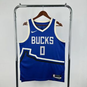 2025 Season Milwaukee Bucks City Edition #0 Damian Lillard Jersey - Image 1