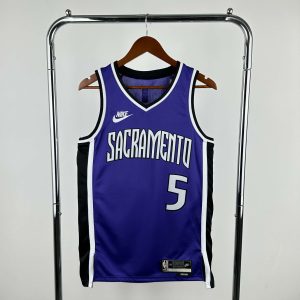 2025 Season Sacramento Kings Retro #5 De'Aaron Fox Jersey - Image 1