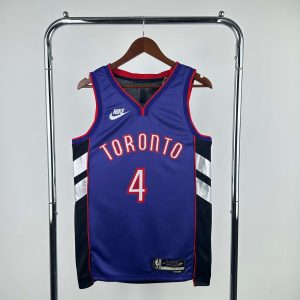 2025 Season Toronto Raptors Retro #4 Scottie Barnes Jersey - Image 1