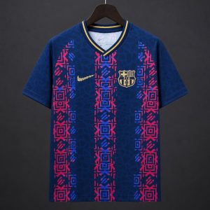 2026/27 Barcelona Training Mosaic Navy Jersey - Front