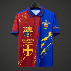 2026/27 Barcelona Training Red Blue Jersey - Front