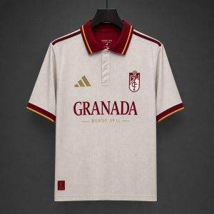 2026/27 Granada CF 95th Anniversary Special Edition Off White Polo Jersey - Front