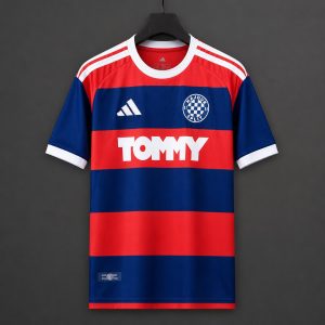 2026/27 Hajduk Split Red and Blue Striped Jersey - Front