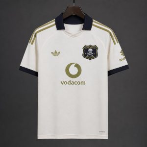2026/27 Orlando Pirates Away White Jersey โ Vodacom Sponsor Version - Front