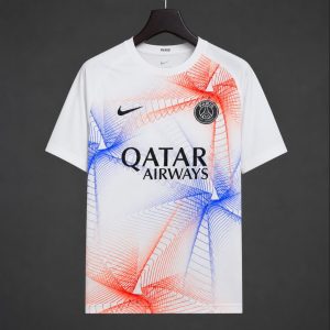 2026/27 PSG Paris Saint-Germain Pre-Match White Red Blue Jersey - Front