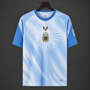 2026 Argentina Pre-Match Light Blue Messi Farewell Jersey - Front