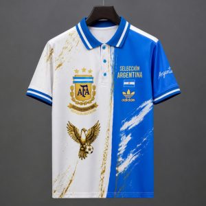2026 Argentina Training White Blue Jersey - Front