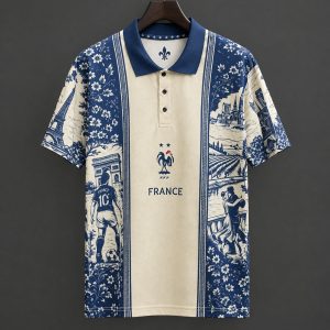 2026 France Special Edition Landmark Print Polo Jersey - Front
