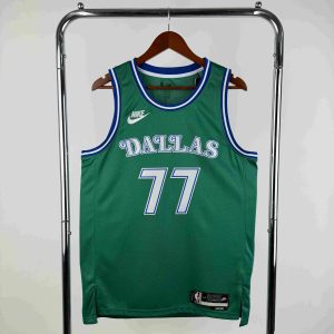 2026 Season Dallas Mavericks Retro Green #77 Luka Doncic Jersey - Image 1