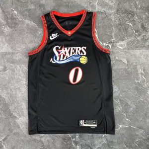 2026 Season Philadelphia 76ers Retro Black #0 Tyrese Maxey Jersey - Image 1