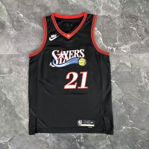 2026 Season Philadelphia 76ers Retro Black #21 Joel Embiid Jersey - Image 1