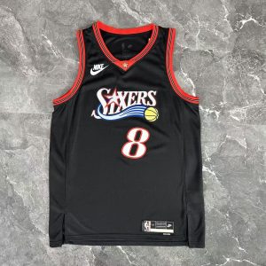 2026 Season Philadelphia 76ers Retro Black #8 Paul George Jersey - Image 1