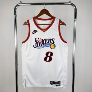 2026 Season Philadelphia 76ers Retro White #8 Paul George Jersey - Image 1