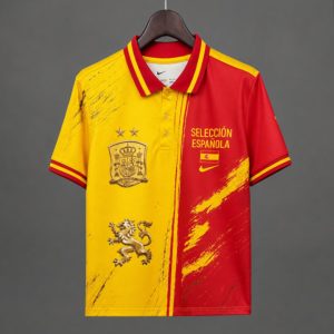 2026 Spain Training Yellow Red Jersey - Front