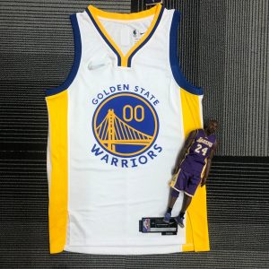 New arrivals 75th Anniversary Golden State Warriors White #00 Jonathan Kuminga Jersey - Image 1