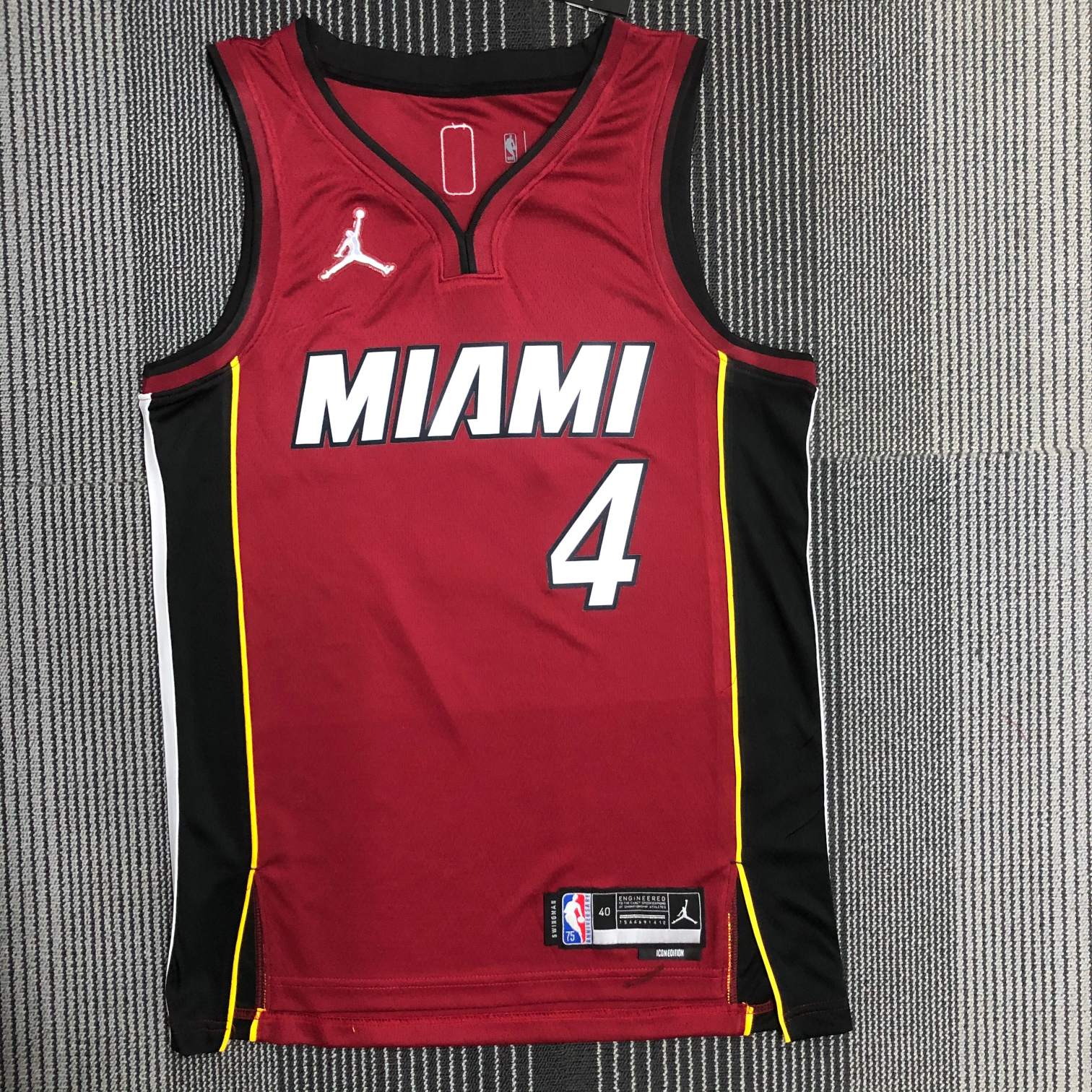 75th anniversary miami heat jordan edition #4 victor oladipo jersey image 1 75th Anniversary Miami Heat Jordan Edition #4 Victor Oladipo Jersey - Image 1