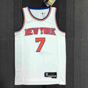 75th Anniversary New York Knicks White #7 Carmelo Anthony Jersey - Image 1