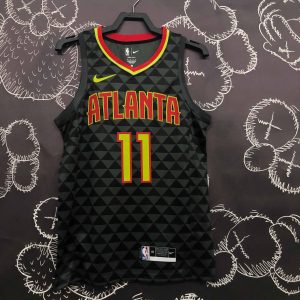 Atlanta Hawks Black Checkered #11 Trae Young Jersey - Image 1