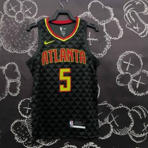 Atlanta Hawks Black Checkered #5 Dejounte Murray Jersey - Image 1