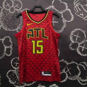 Atlanta Hawks Red Checkered #15 Vince Carter Jersey - Image 1