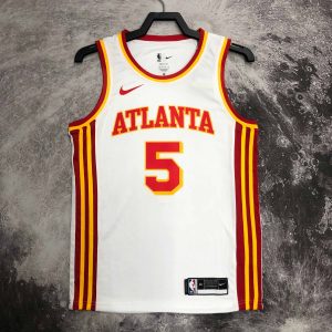Atlanta Hawks White #5 Dejounte Murray Jersey - Image 1