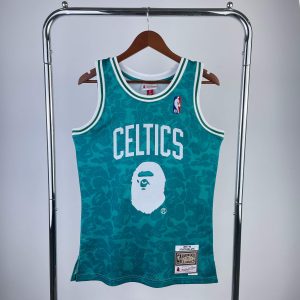BAPE x M&N Collaboration Jersey Boston Celtics Ape Head - Image 1