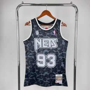 BAPE x M&N Collaboration Jersey Brooklyn Nets Black #93 - Image 1