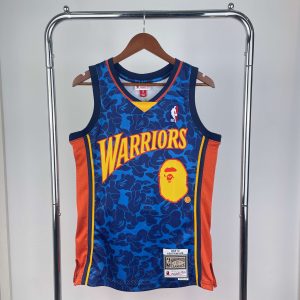BAPE x M&N Collaboration Jersey Golden State Warriors Ape Head - Image 1