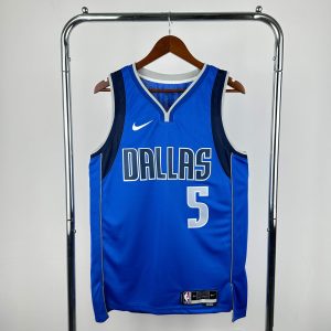Dallas Mavericks Blue #5 D'Angelo Russell Jersey - Image 1