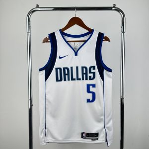 Dallas Mavericks White #5 D'Angelo Russell Jersey - Image 1