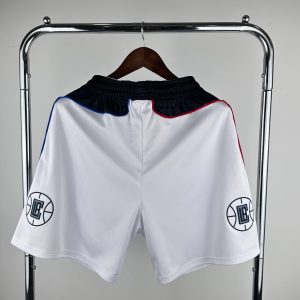 Sale Los Angeles Clippers Latin Lettering White Basketball Shorts - Image 1