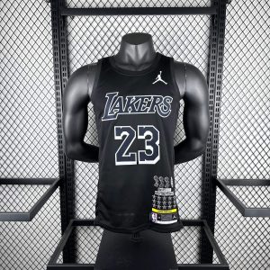 New arrivals Los Angeles Lakers Black Special Edition #23 LeBron James Jersey - Image 1