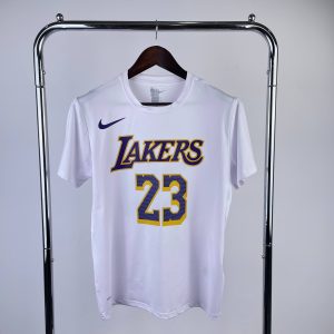 Sale Los Angeles Lakers White #23 Quick-Dry T-Shirt - Image 1
