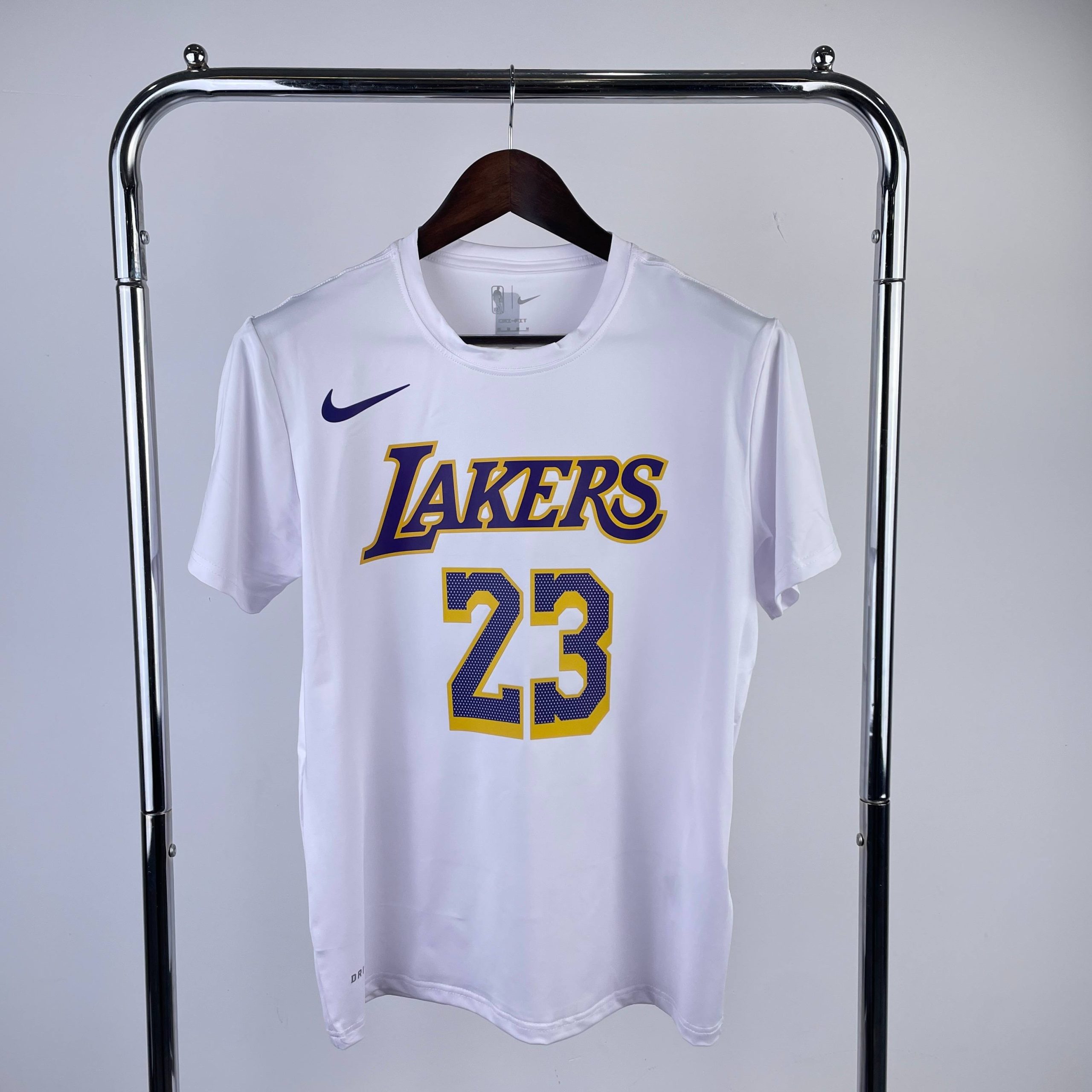 los angeles lakers white #23 quick dry t shirt image 1 Los Angeles Lakers White #23 Quick-Dry T-Shirt - Image 1