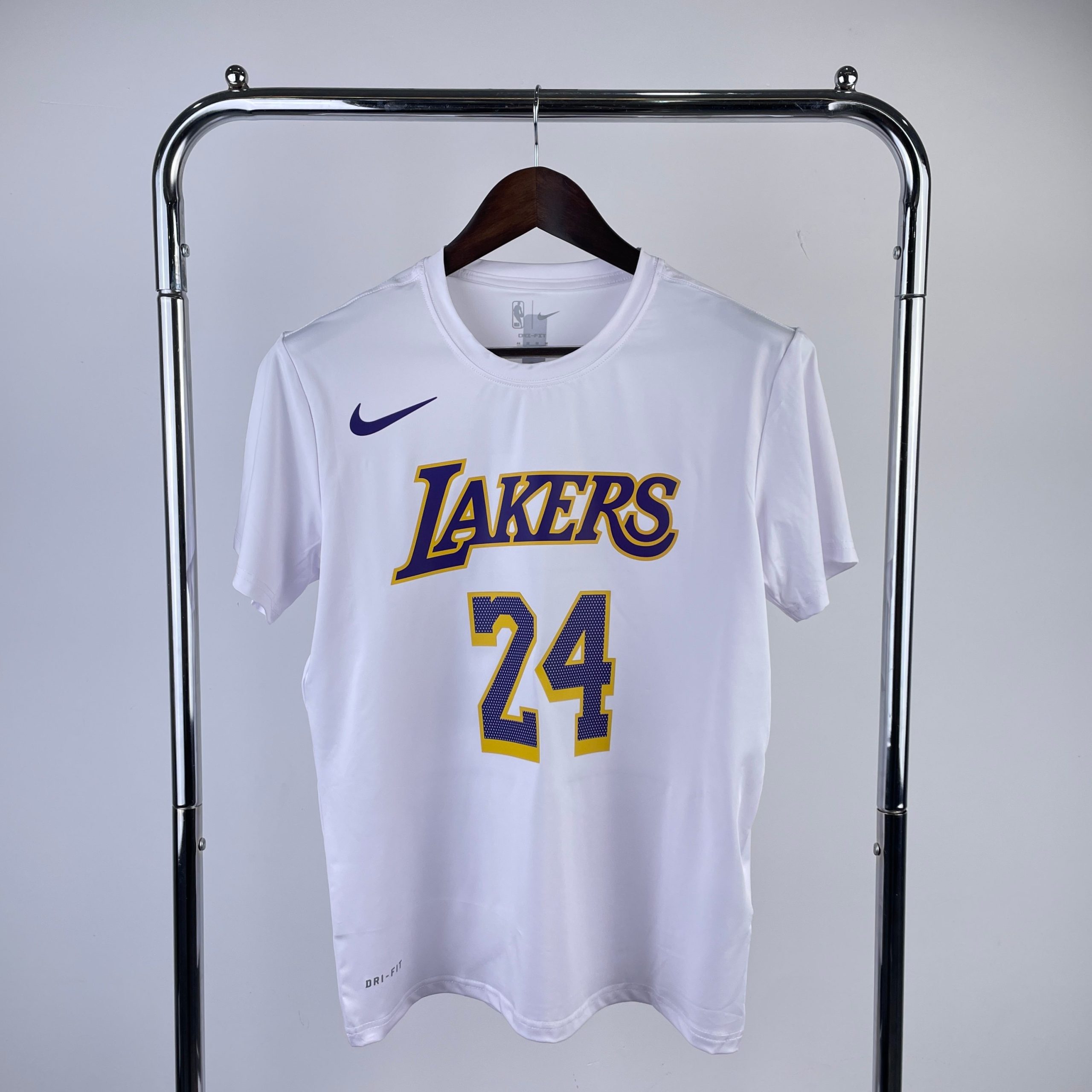 los angeles lakers white #24 quick dry t shirt image 1 Los Angeles Lakers White #24 Quick-Dry T-Shirt - Image 1