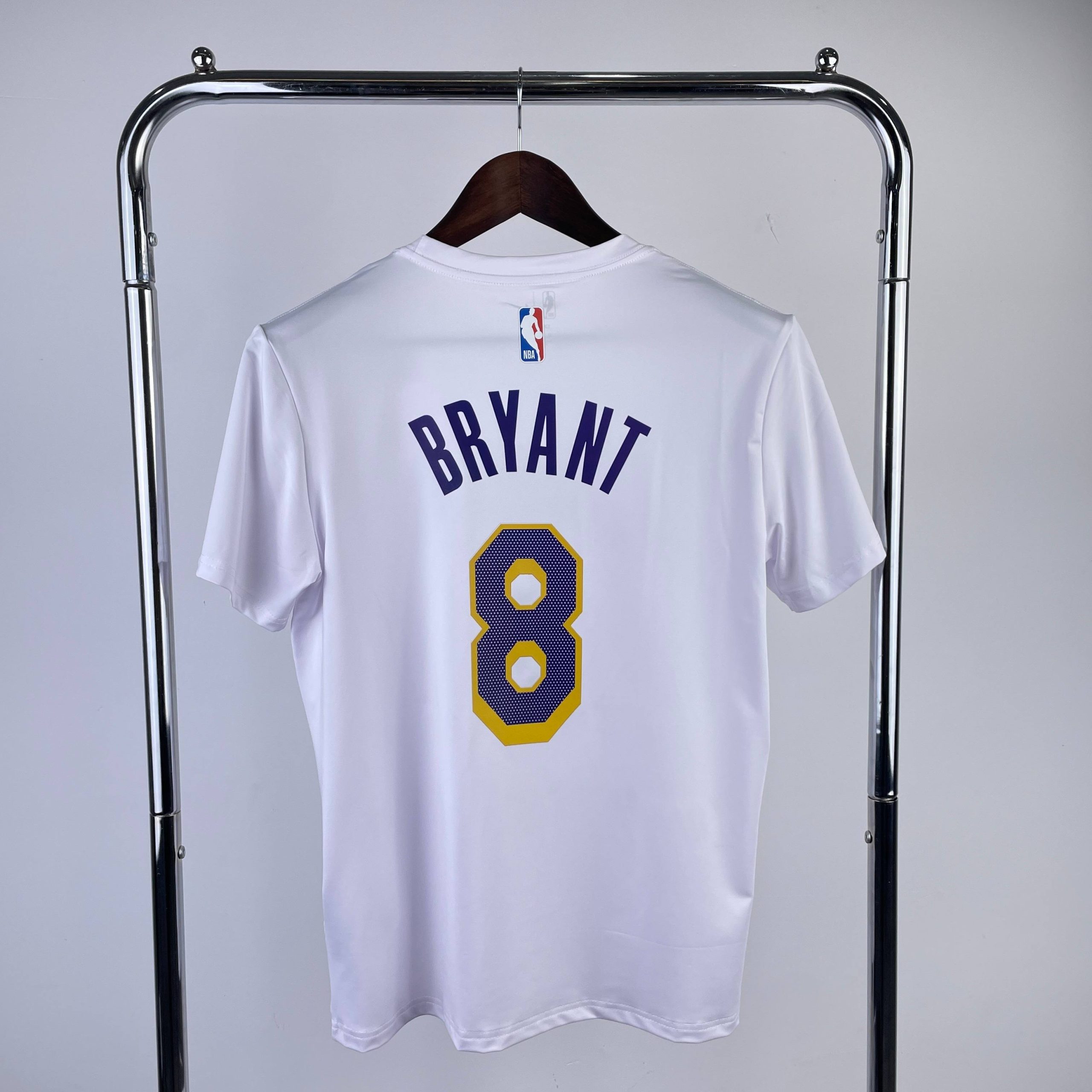 los angeles lakers white #8 quick dry t shirt image 2 Los Angeles Lakers White #8 Quick-Dry T-Shirt - Image 2