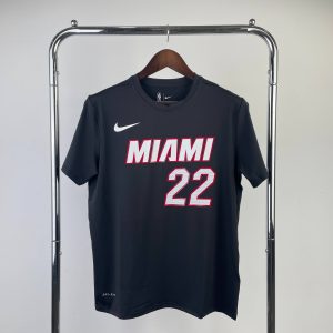 Sale Miami Heat Black #22 Jimmy Butler Quick-Dry T-Shirt - Image 1