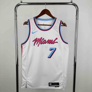 Sale Miami Heat Crew Neck White #7 Giannis Antetokounmpo Jersey - Image 1