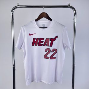 Sale Miami Heat White #22 Jimmy Butler Quick-Dry T-Shirt - Image 1